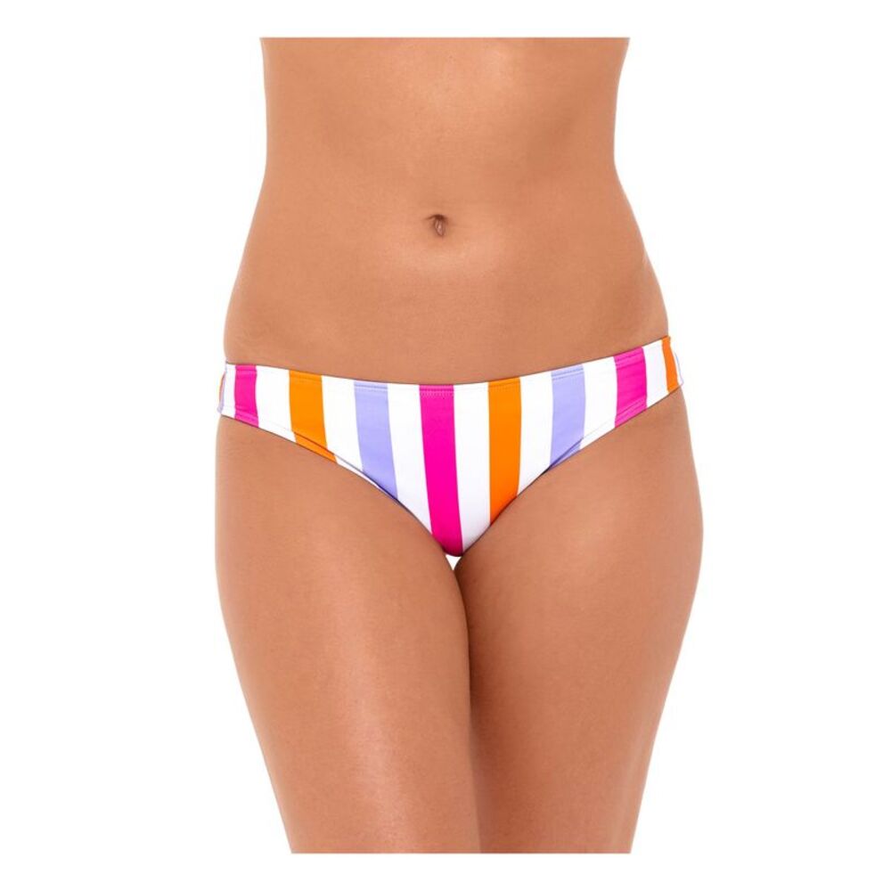 SALT + COVE Women's Multi Color Colorblocked Stripe Bikini Swimsuit Bottom L